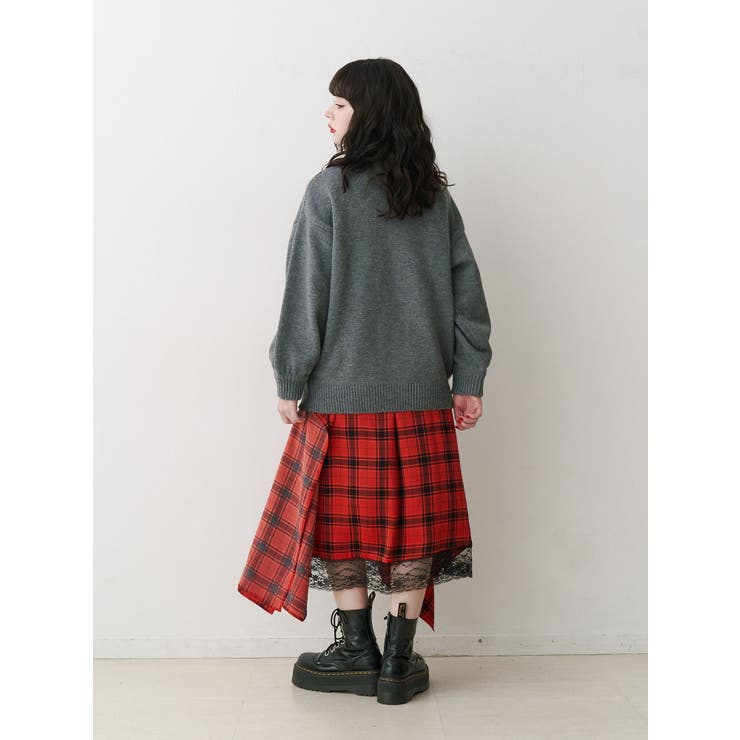 【完売商品】jouetie リボンジャガードルーズニット リボンジャガードルーズニット[品番：MKSW0061525]｜jouetie