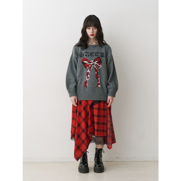 リボンジャガードルーズニット | jouetie | 詳細画像27 