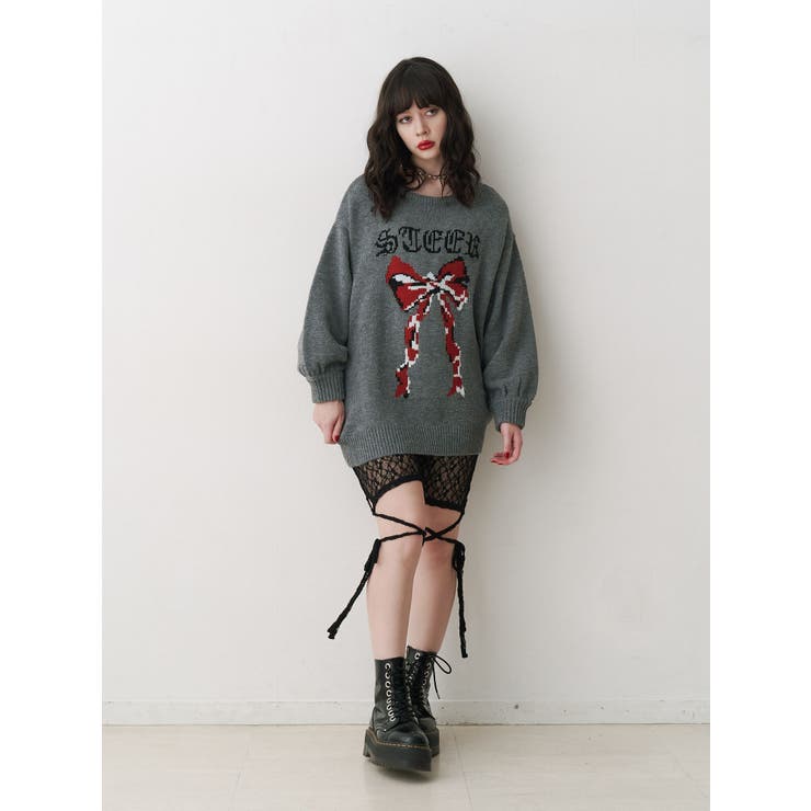 リボンジャガードルーズニット | jouetie | 詳細画像30 