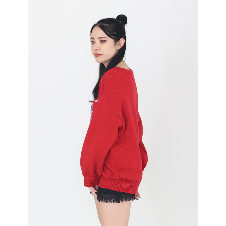 リボンジャガードルーズニット | jouetie | 詳細画像47 