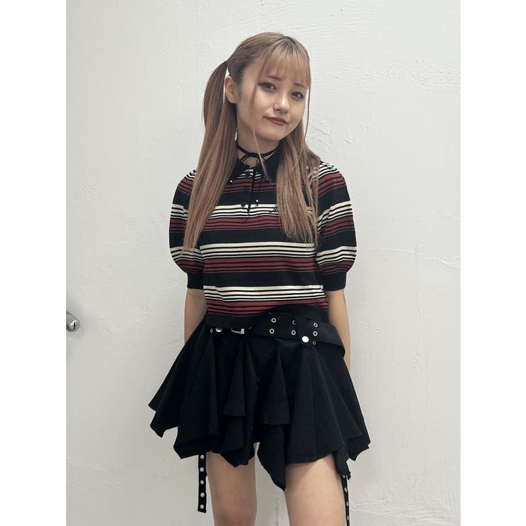 マルチボーダーポロニット | jouetie | 詳細画像13 