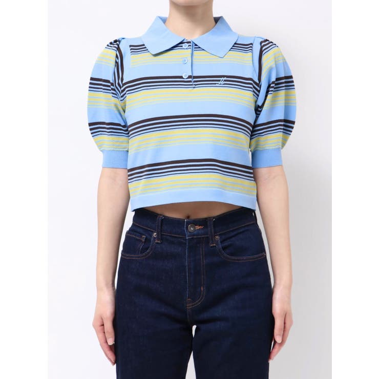 マルチボーダーポロニット | jouetie | 詳細画像15 