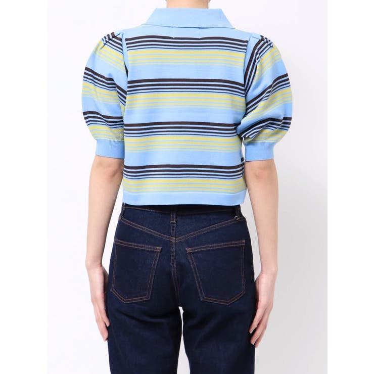 マルチボーダーポロニット | jouetie | 詳細画像17 