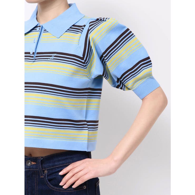 マルチボーダーポロニット | jouetie | 詳細画像19 