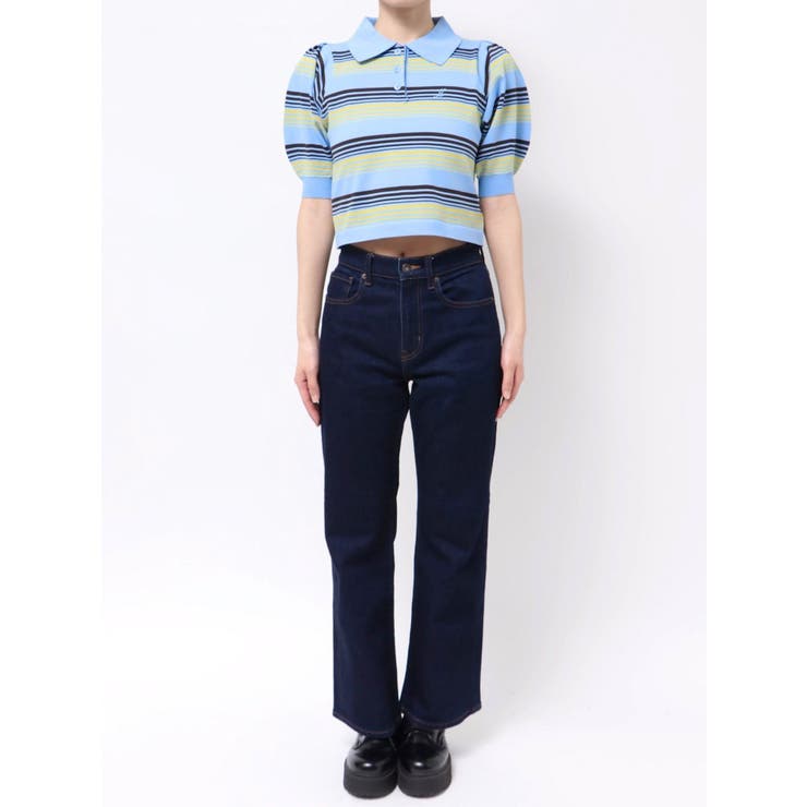 マルチボーダーポロニット | jouetie | 詳細画像22 