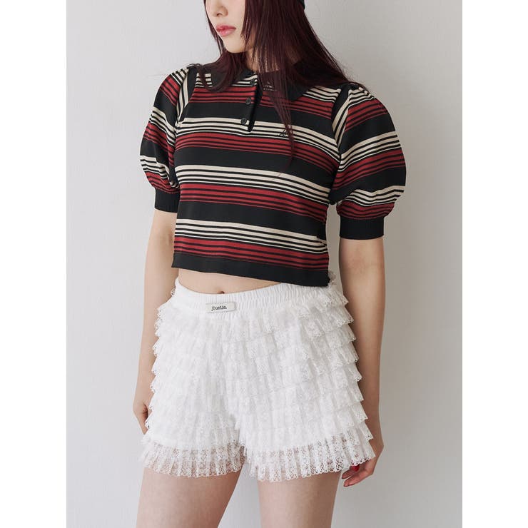 マルチボーダーポロニット | jouetie | 詳細画像4 