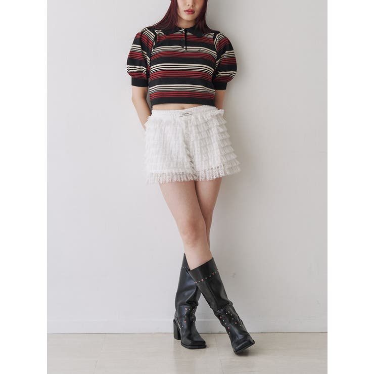 マルチボーダーポロニット | jouetie | 詳細画像5 