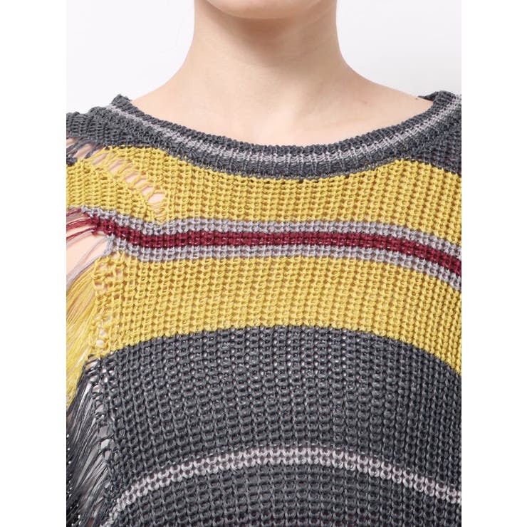 マルチWAYダメージニット[品番：MKSW0062660]｜jouetie（ジュエティ