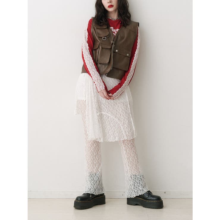 シャイニーロゴレースライントップス | jouetie | 詳細画像10 