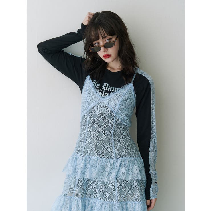 シャイニーロゴレースライントップス | jouetie | 詳細画像16 