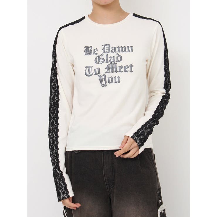 シャイニーロゴレースライントップス | jouetie | 詳細画像42 