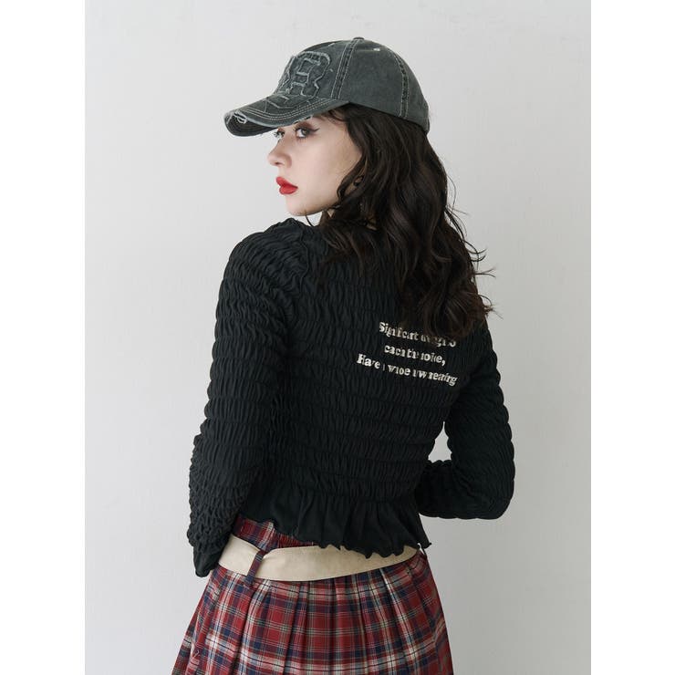 ストロベリーギャザーフィットTシャツ[品番：MKSW0061978