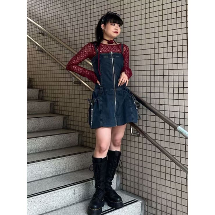 フロントZIPデニムミニジャンスカ[品番：MKSW0062663]｜jouetie