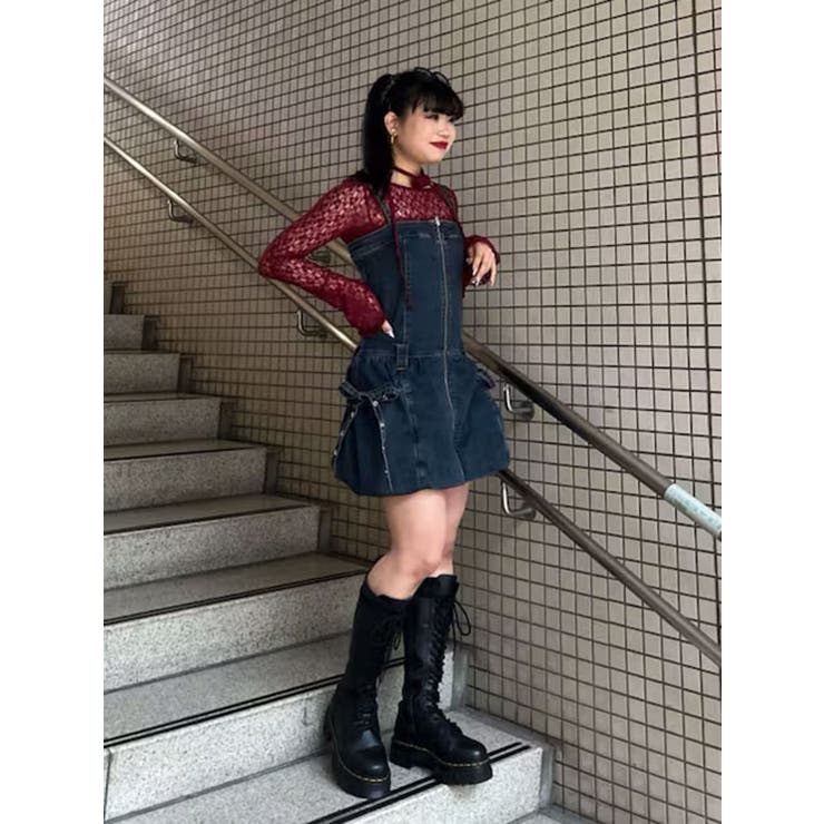 フロントZIPデニムミニジャンスカ[品番：MKSW0062663]｜jouetie