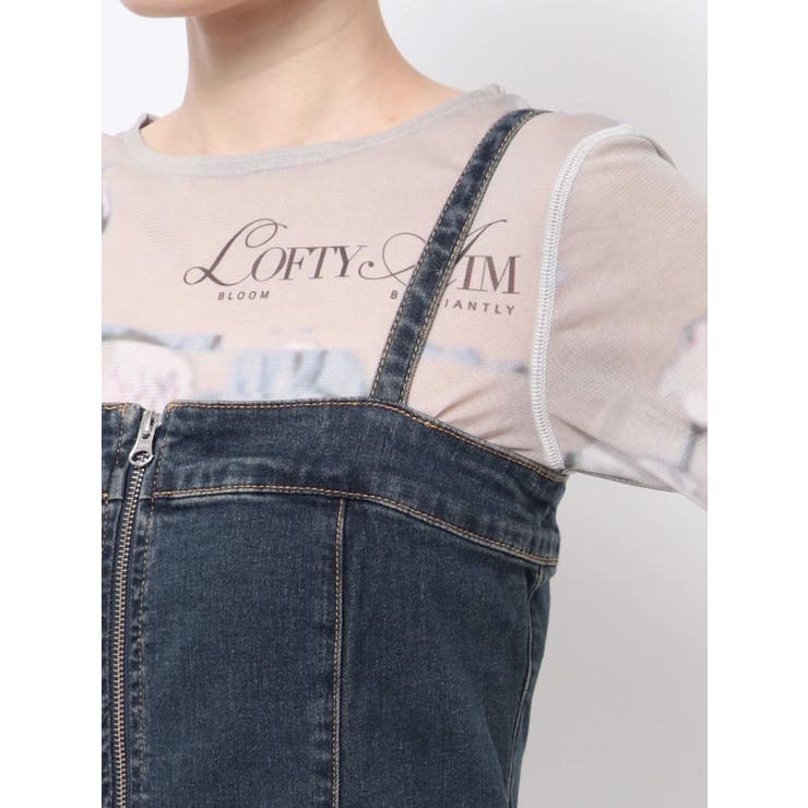 フロントZIPデニムミニジャンスカ[品番：MKSW0062663]｜jouetie