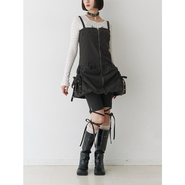 ジュディス ガイガー JUDITH  「Rocket Dog」 フロントZIPデニムミニジャンスカ[品番：MKSW0062663]｜jouetie