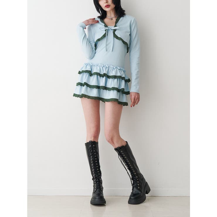 ボレロセットフリルベアワンピース[品番：MKSW0063029]｜jouetie