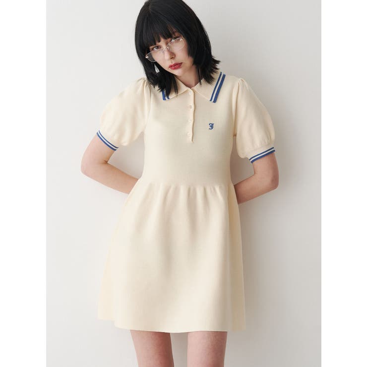 ニットポロミニワンピース | jouetie | 詳細画像13 