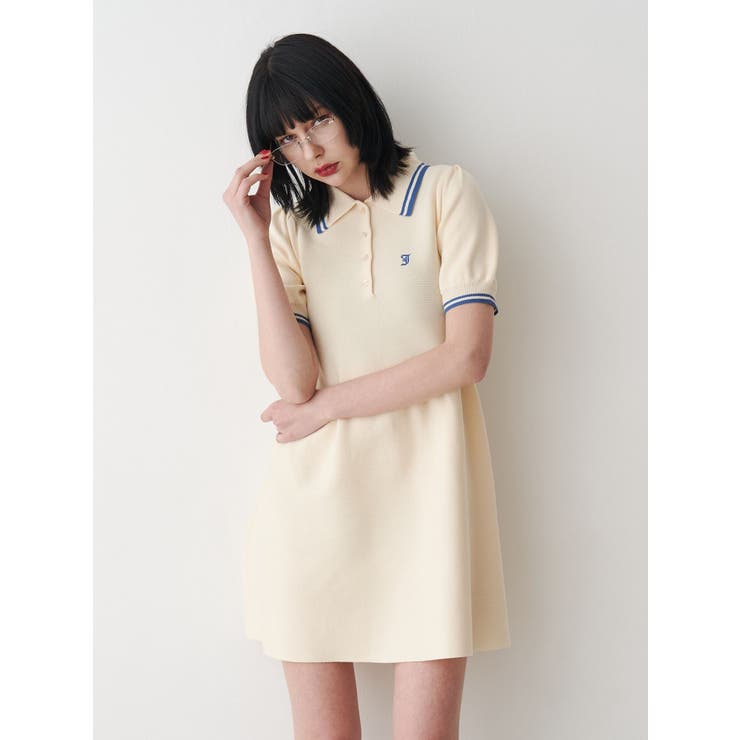 ニットポロミニワンピース | jouetie | 詳細画像14 