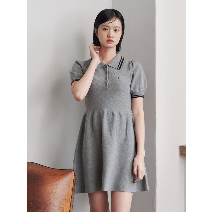 ニットポロミニワンピース | jouetie | 詳細画像3 