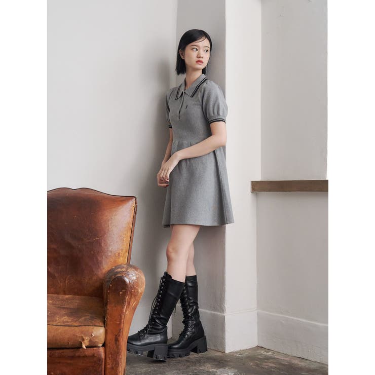 ニットポロミニワンピース | jouetie | 詳細画像6 