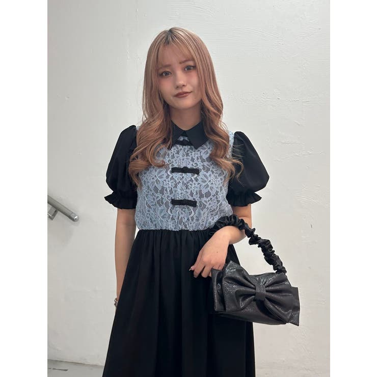 レースドッキングチャイナワンピース | jouetie | 詳細画像10 