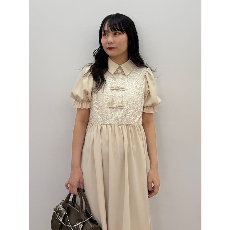 レースドッキングチャイナワンピース | jouetie | 詳細画像12 