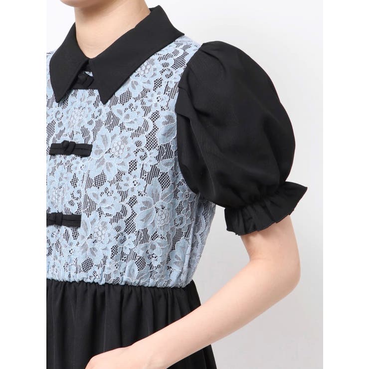 レースドッキングチャイナワンピース | jouetie | 詳細画像17 