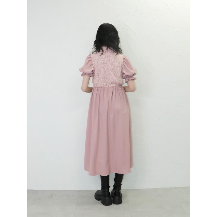 レースドッキングチャイナワンピース | jouetie | 詳細画像5 