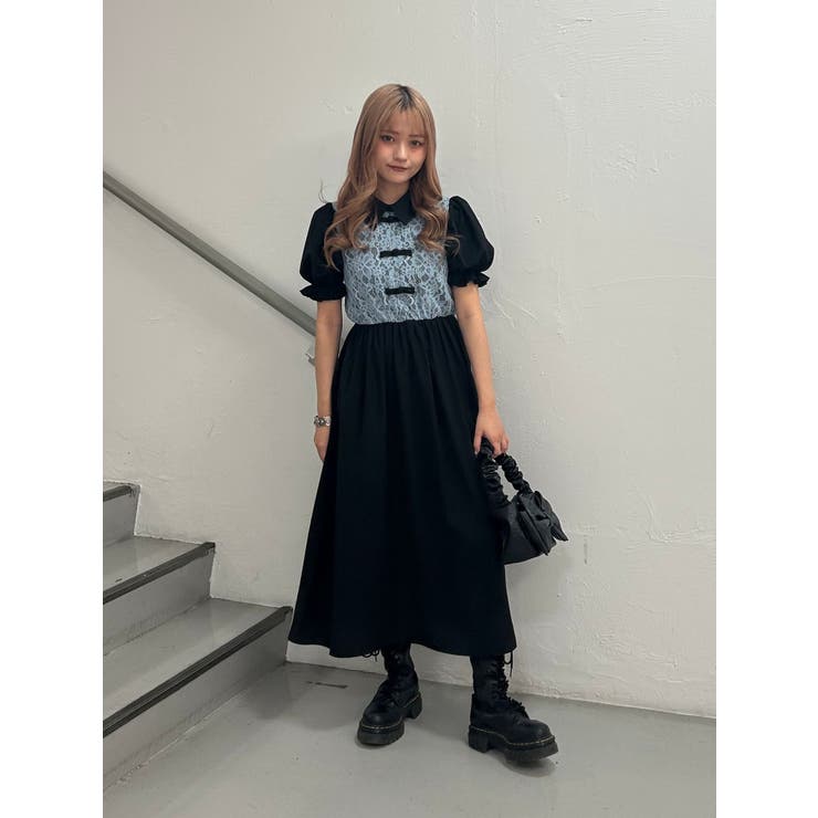 レースドッキングチャイナワンピース | jouetie | 詳細画像8 