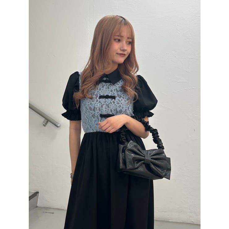 レースドッキングチャイナワンピース | jouetie | 詳細画像9 