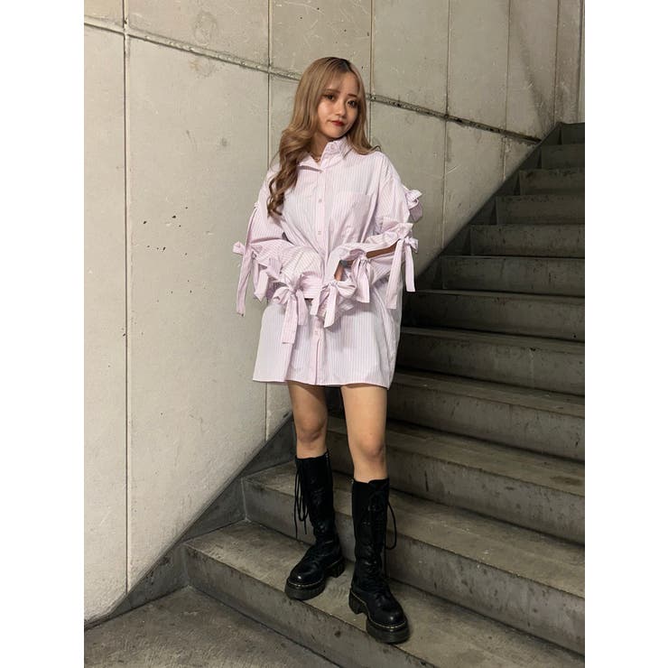 リボンスリーブBIGシャツ | jouetie | 詳細画像11 