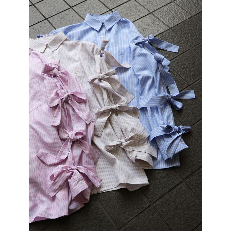 リボンスリーブBIGシャツ | jouetie | 詳細画像2 