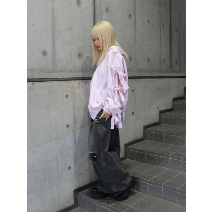 リボンスリーブBIGシャツ | jouetie | 詳細画像29 