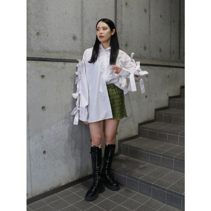 リボンスリーブBIGシャツ | jouetie | 詳細画像5 