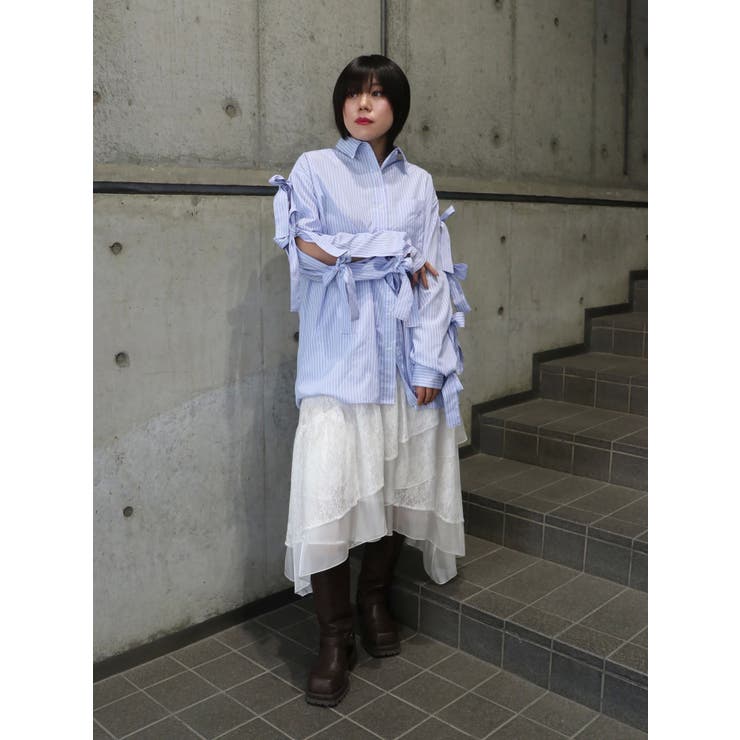 リボンスリーブBIGシャツ | jouetie | 詳細画像7 