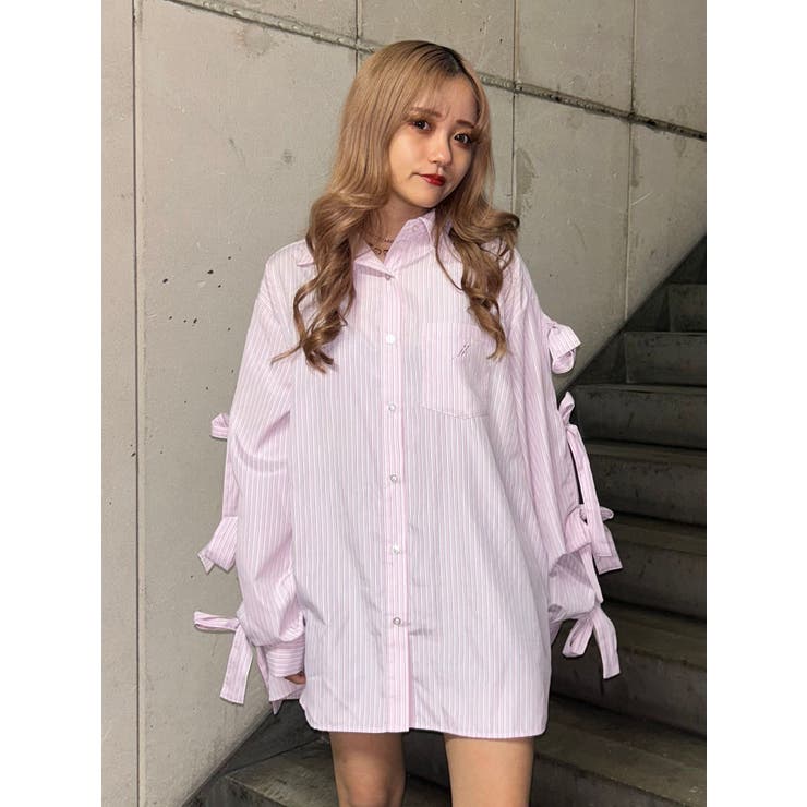 リボンスリーブBIGシャツ | jouetie | 詳細画像9 