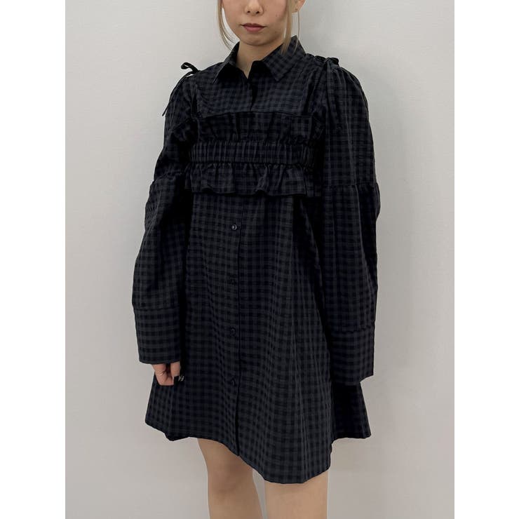 ブラック | ビスチェレイヤードシャツ | jouetie