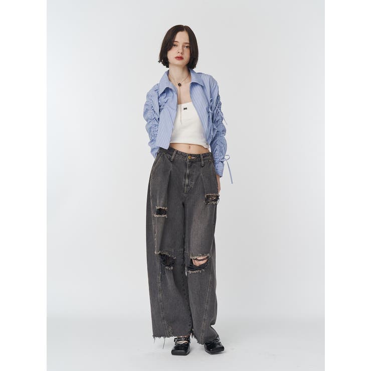 ギャザースリーブシャツ | jouetie | 詳細画像14 