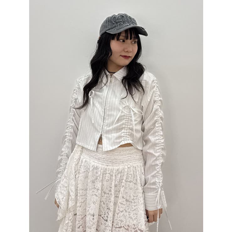 ギャザースリーブシャツ | jouetie | 詳細画像15 