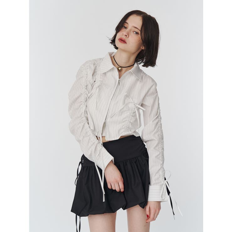 ギャザースリーブシャツ | jouetie | 詳細画像3 