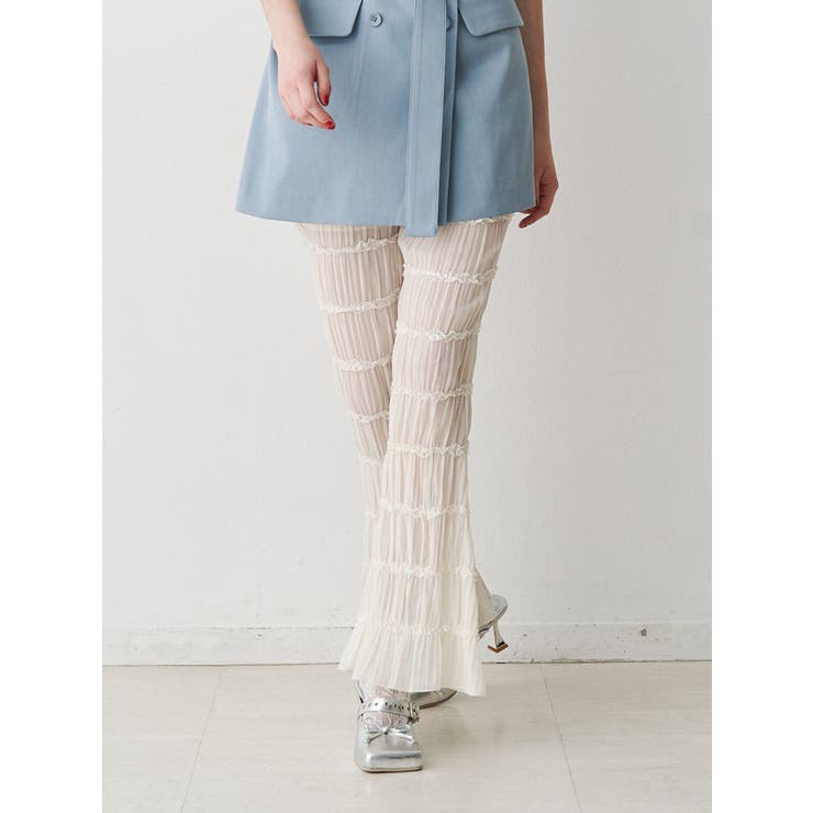 シアーギャザーフレアパンツ | jouetie | 詳細画像1 