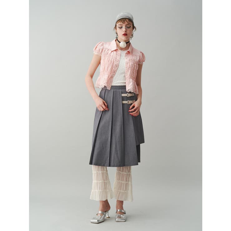 シアーギャザーフレアパンツ | jouetie | 詳細画像3 