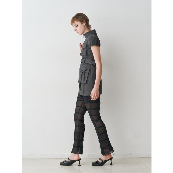 シアーギャザーフレアパンツ | jouetie | 詳細画像8 