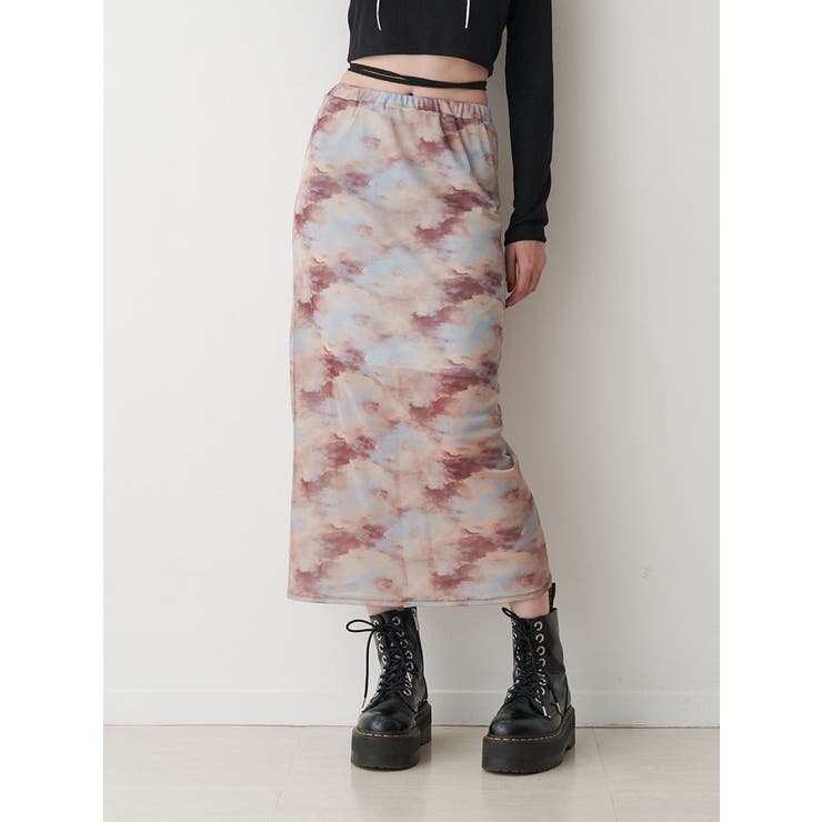 ベージュ | ニュアンスパターンシアースカート | jouetie