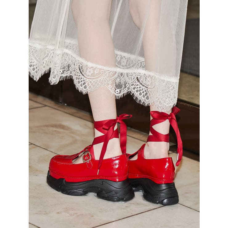 メリージェーンレースアップシューズ[品番：MKSW0062740]｜jouetie