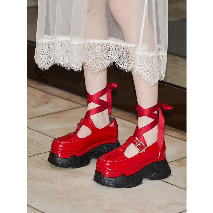 メリージェーンレースアップシューズ[品番：MKSW0062740]｜jouetie