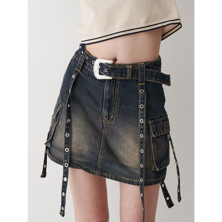 ブルー | ウエスタンバックルベルトスカパン | jouetie