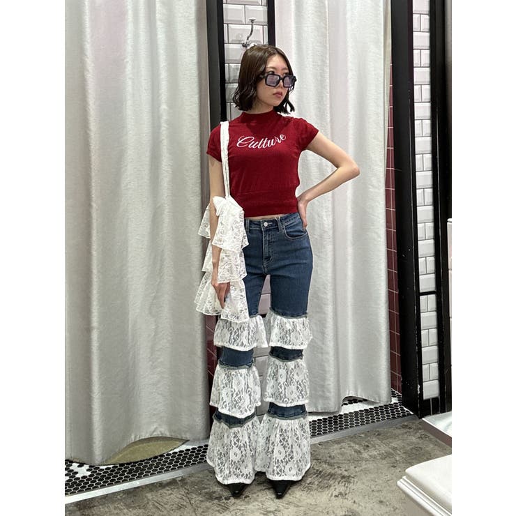 レースフリルフレアデニム | jouetie | 詳細画像11 