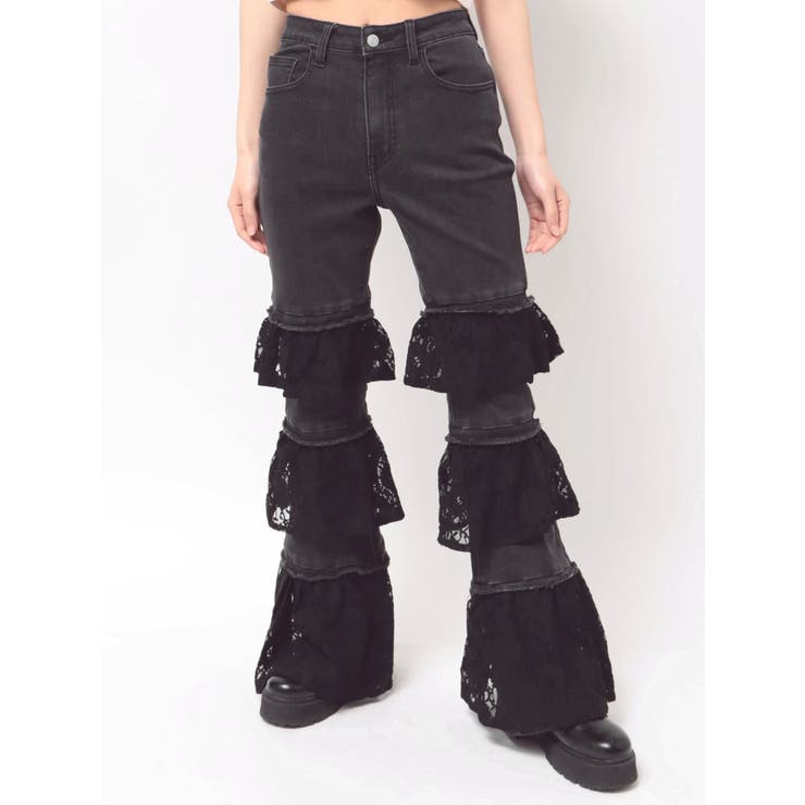 レースフリルフレアデニム | jouetie | 詳細画像24 